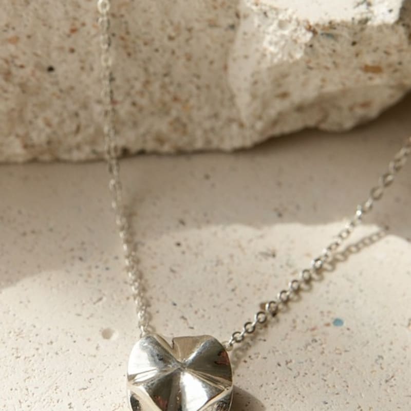 BELLOOGGI Circle wave necklace(40cm)