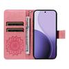 For Oppo Reno14 5G (China)/Oppo Reno14 F 5G/Oppo Reno14 5G (Global) Leather Wallet Case Sunflower Imprinted Phone Cover