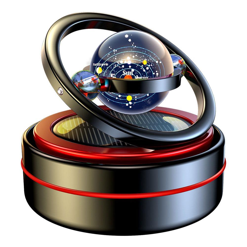 Solar Powered Car Air Freshener Rotating Car Aromatherapy Diffuser Essential Oil Diffuser for Car Decoration