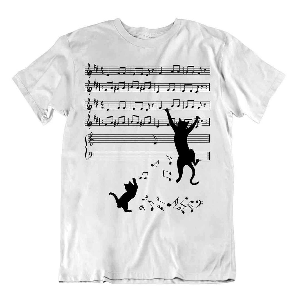 A Collapse Of Music Notes T-Shirt Cats Dance Tshirt Funny Comic Tee