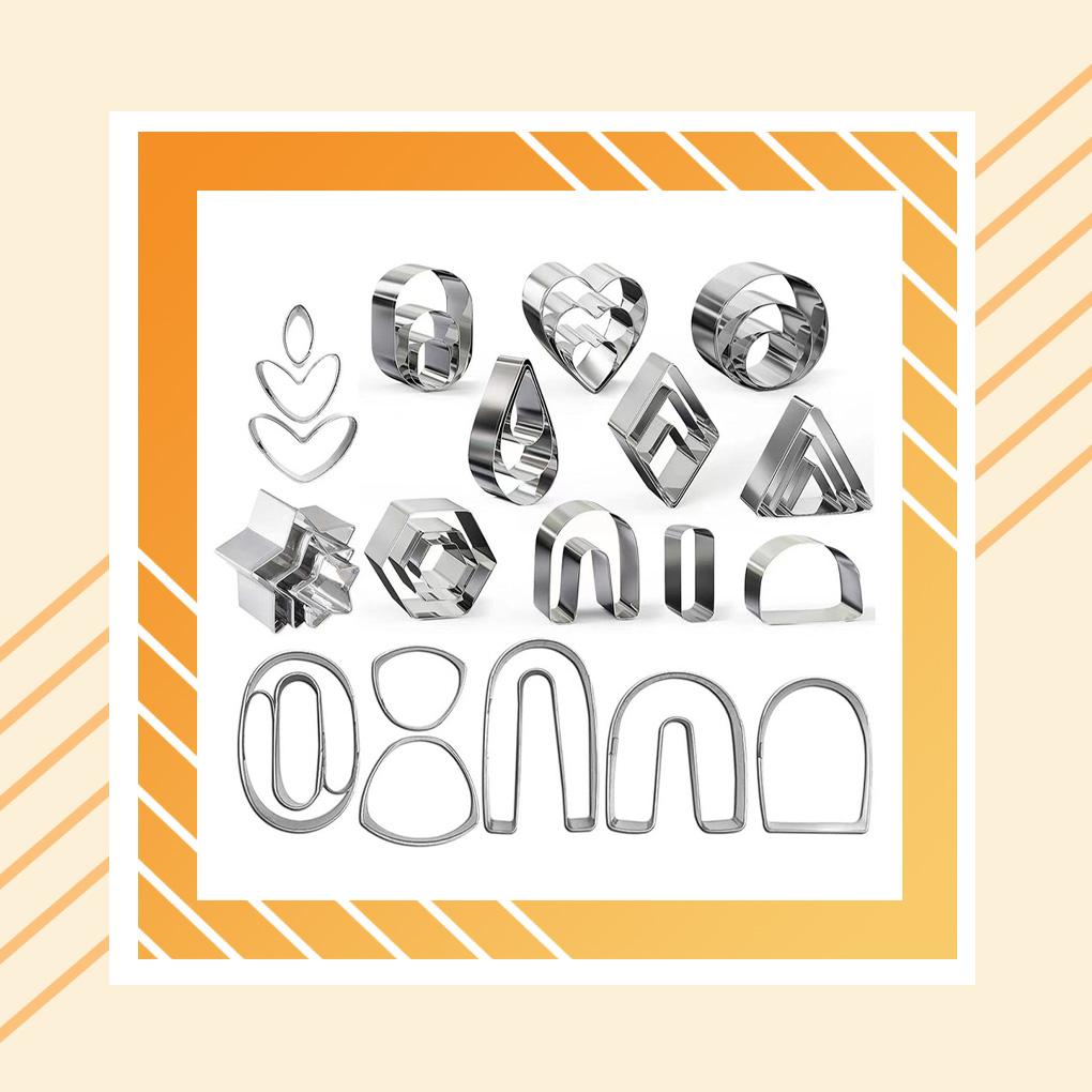 36 Pieces/Set Clay Mold Portable Washable Slicing Earring Pendant Jewelry Making Mould Molding Tool Accessories