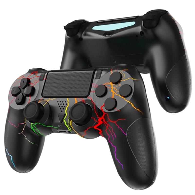 Wireless Controller for PS4 with RGB Lighting,  Remote Game Joystick Compatible with PlayStation 4/PS4 Slim/PS4 Pro/PC