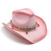 Cowboy Hat Beach Summer Hat Men'S And Women'S Panama Straw Hat Top Hat American Western Cowboy Hat
