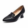 Pointed High Heels Women's Autumn Shallow Mouth Commuter Work Shoes Two Kinds of High Cowhide Women's Single Shoes