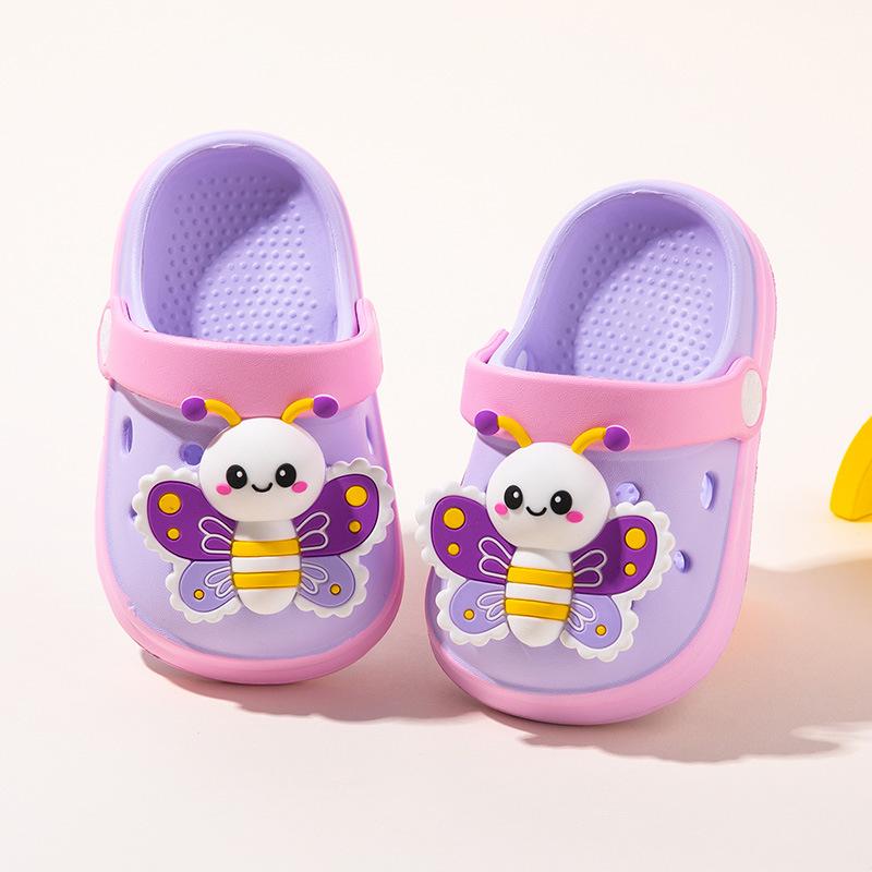 Cute Cartoon Girl Slip-on Beach Shoes 130 фиолетовый