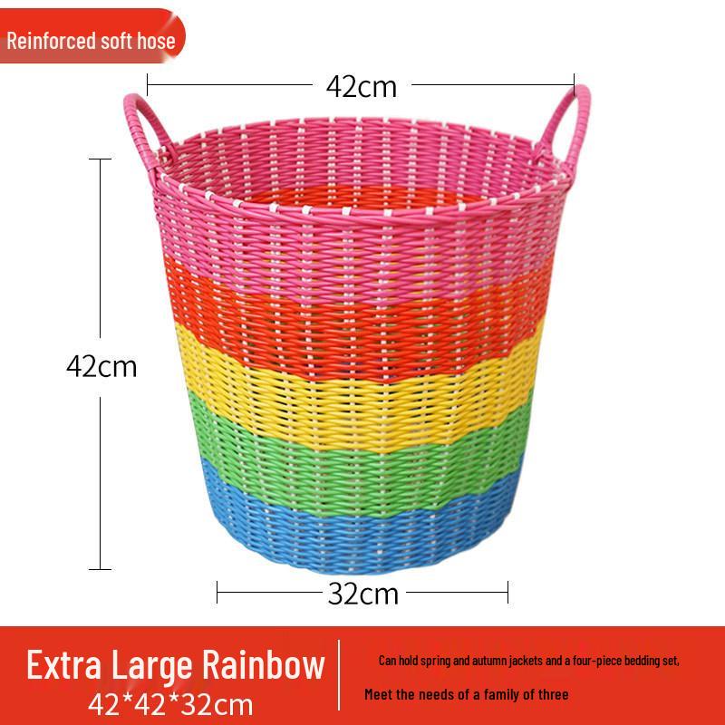 Lux Woven Rattan Laundry Basket - Elegant Clothes Storage Solution