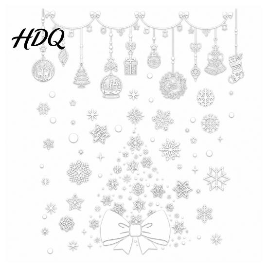 Reusable Static Window Clings 6Pcs Christmas Snowflake Clings, PVC Decals, Removable Stickers Glass for Doors Winter Holiday Home Decor Decals