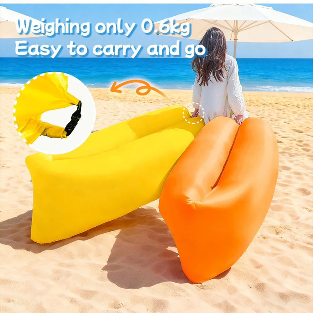 Multi Colored Single Lazy Inflatable Sofa Portable Outdoor Beach Air Sofa Bed Folding Camping Sleeping Bag for Comfortable Rest