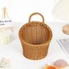 Wall-mounted Vegetable Basket Fruit and Sundry Basket Weave Storage Basket Kitchen Storage Home Decoration