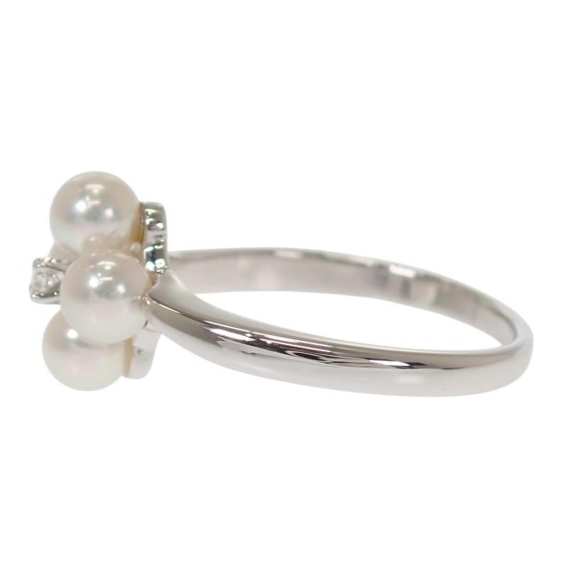 MIKIMOTO  #9(JP Size) ring K18 white gold/Akoya Pearl Women