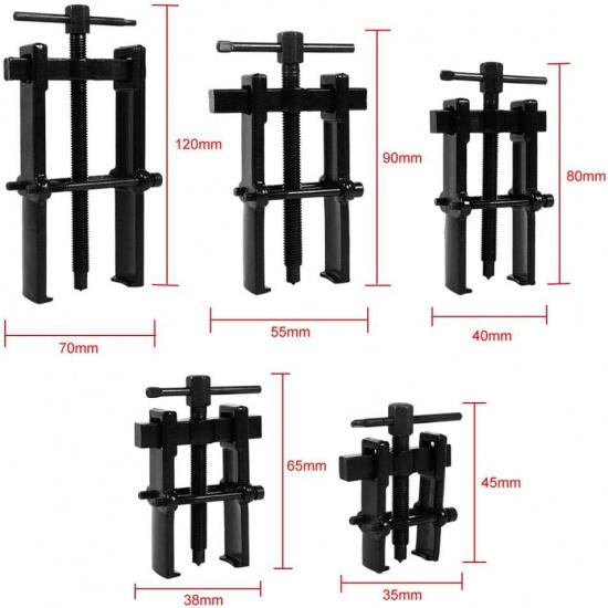 Two Jaw Bearing Puller, Adjustable Two Jaw Puller Remover for Removal Bearing or Gears, Pulley, and Flywheel, Motorcycle Car Auto Removing Kit 2.5"