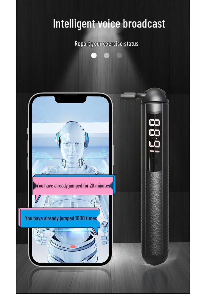 Moyue Rechargeable Smart Bluetooth Jump Rope with APP & Cordless Steel Wire Weights