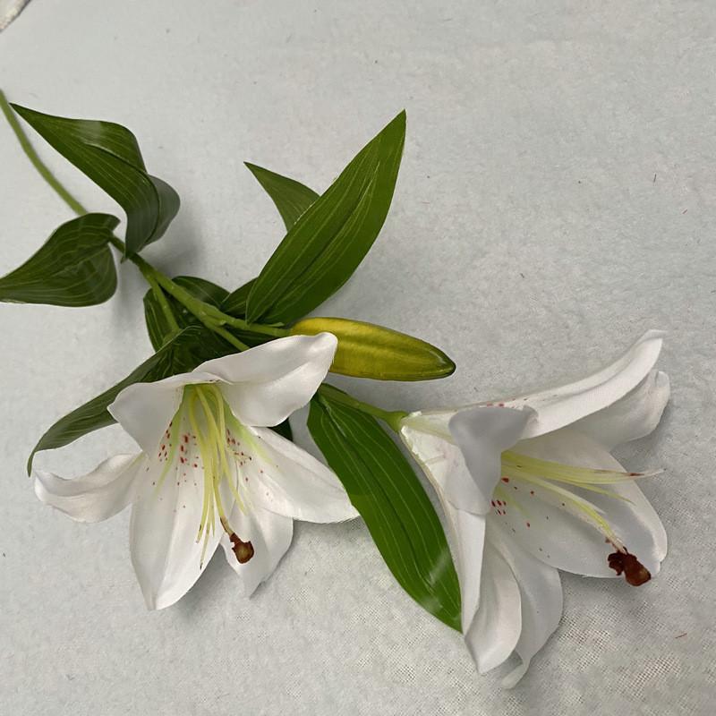 Cloth Realistic 3d Artificial Lilies Fake Flowers For Wedding Decor Home Props