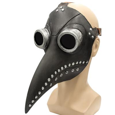 Steampunk Vogel Schnabel Latex Maske Retro Gothic Kostümmaske für Halloween Cosplay Karnevalsparty