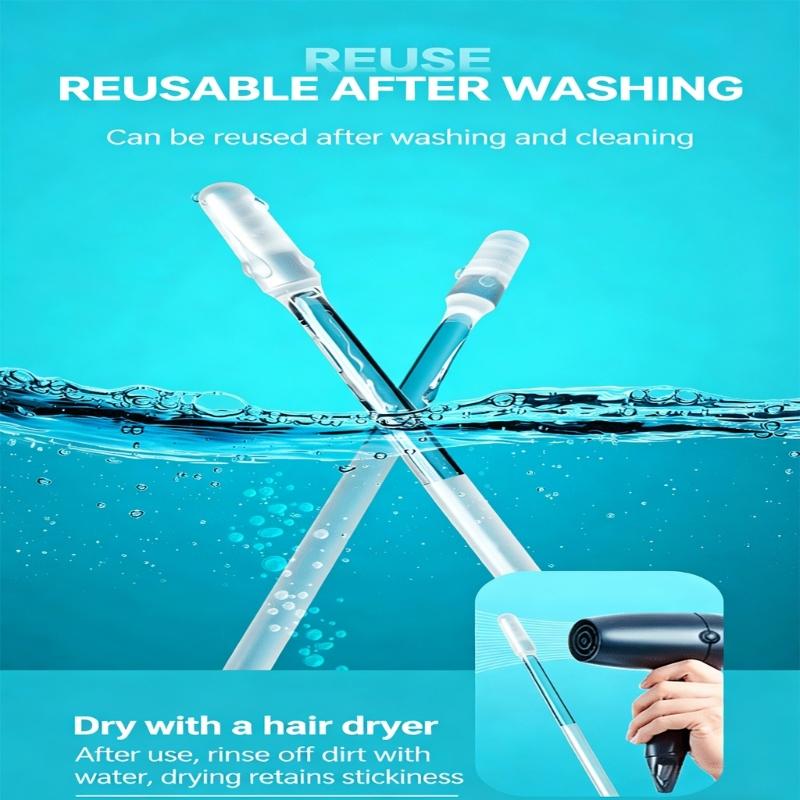 24Pcs Adhesive Ear Cleaners Sticks for Easy and Quick Earwax Removal Highly Viscosity Resin Head Gentle on Ears for Everyone