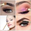 Bambus-Doppelseitiger Make-up-Pinsel: Augenbrauenkamm, Eyeliner, Mascara, Lidschatten- und Puderpinsel für bequeme Schönheit.