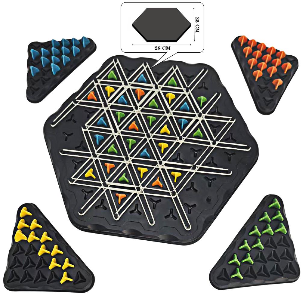 Children Chain Triangle Chess Puzzle Plate Activity Rubber band Logic Thinking Table Activity Parent Child Interactive Toy Celebration Activity