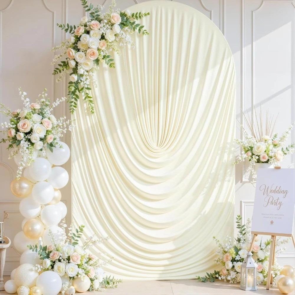 Fabric Arch Backdrop Cover Wrinkle Resistant Party Background Decoration  Baby Shower