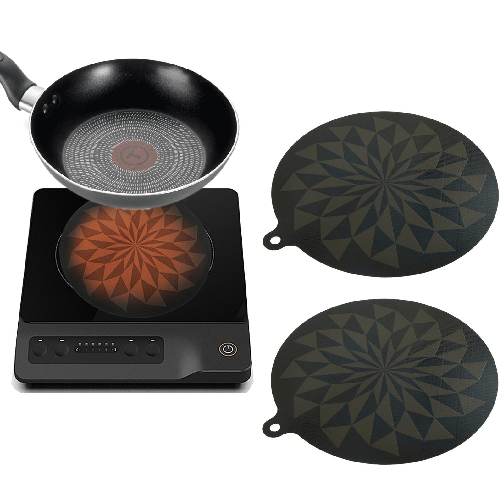 4Pcs Induction Cooktop Mat Thermochromic Silicone Induction hob Protector Kitchen Table Cooking Placemat Pot Mat