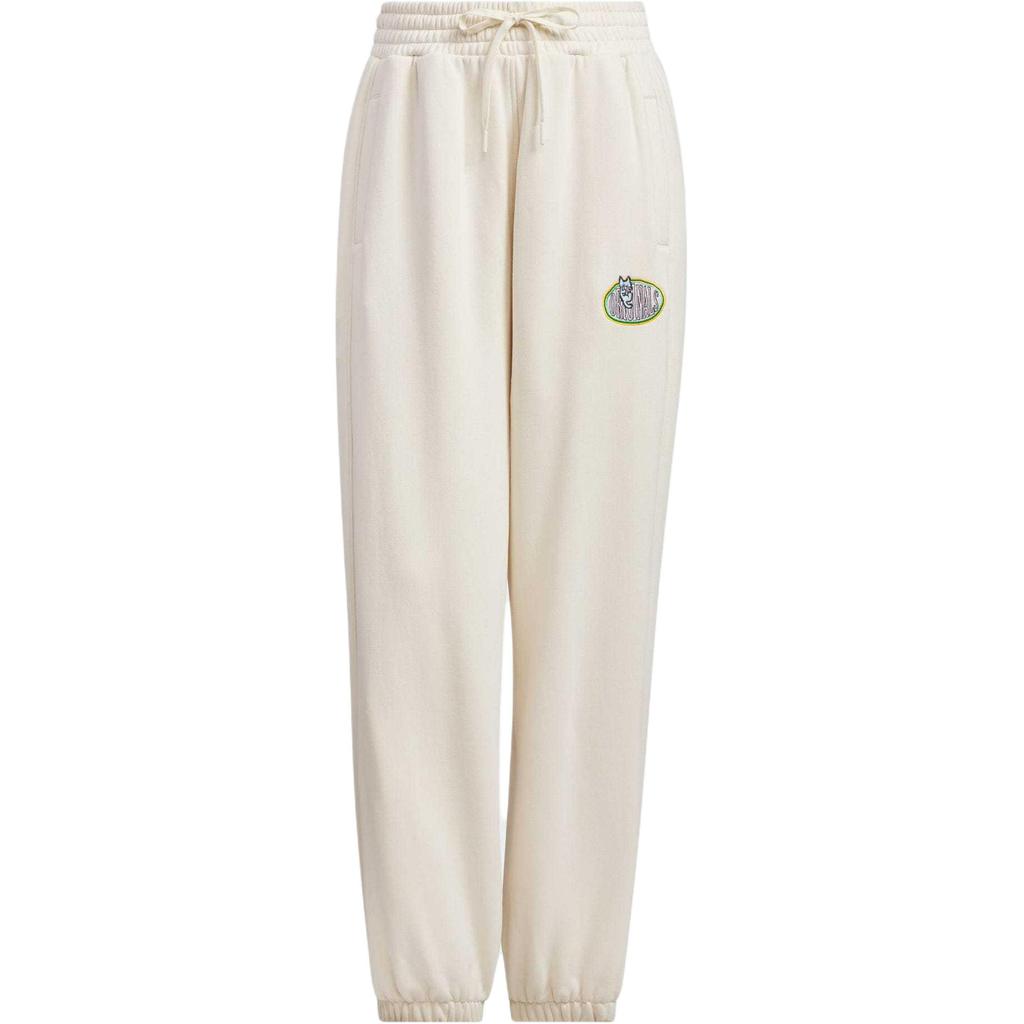 Adidas Originals Street Series Loose Fit Drawstring Cuffed Casual Pants Women pants White JL7548
