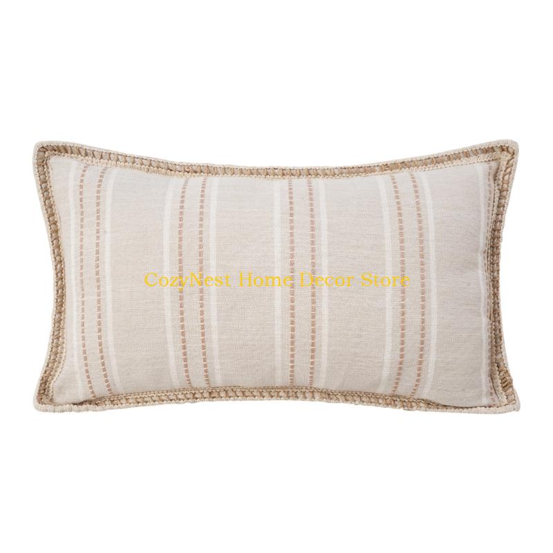 92MF Pillow Cover Moisture Wicking Bedding Smooth Textured Surfaces Minimalists Home Decoration Neutral Tone 30 50 1990₽