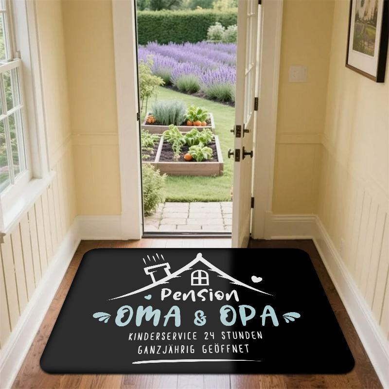 

German Pension OMA & OPA Doormat, Non-Slip Washable Rug for Indoor Outdoor, Entryway, Kitchen, RV & Home Decor 40x60cm