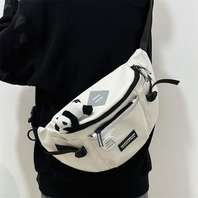Sac de poitrine unisexe style coréen, sac bandoulière, sac banane, sac messager, sac d'épaule sportswear, sacs décontractés d'extérieur, cadeau pour amoureux pour hommes et femmes