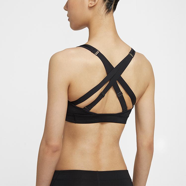 Nike High Support Fitted Sports Bra Women Underwear Black CD7140-010