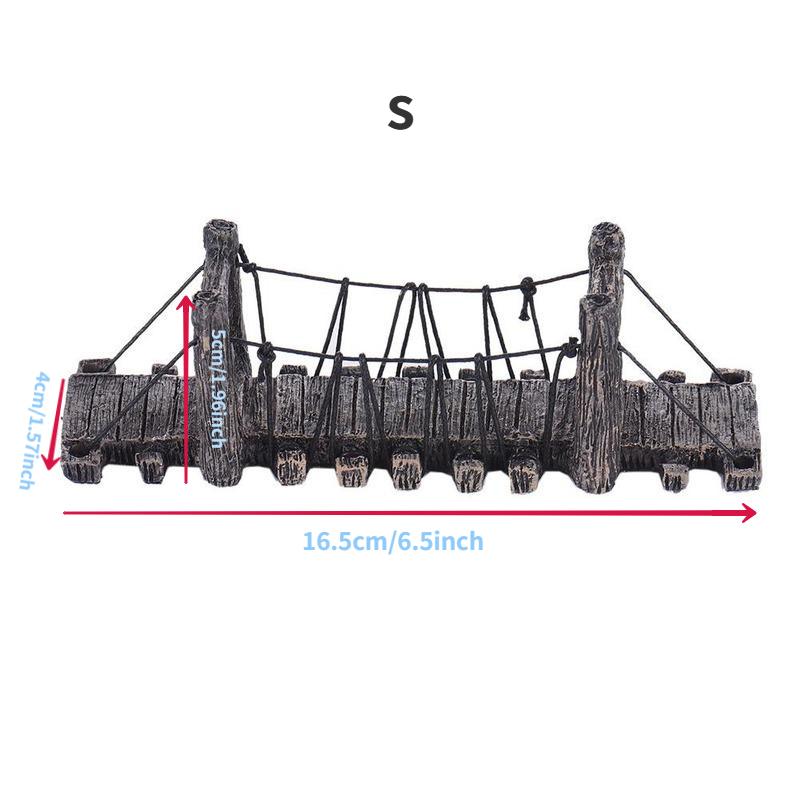

1 шт. имитация аквариума горный подвесной мост смоляной маленький веревочный мост украшение аквариума