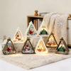 1pc Festival Lamp Xmas Gifts LED Party Scene Props Triangle Lantern Table Ornaments Christmas Mini Snowman Santa Claus