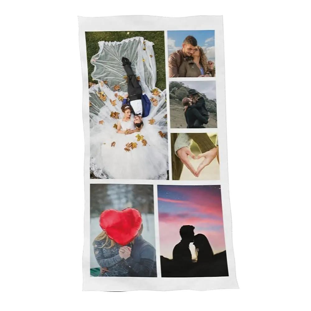 Benutzerhandtuch mit Fotos Personalisierte Bild Bad Pool Handtuch Personalisierte Geschenke für Jungen Mädchen Teenager Geburtstag Vatertag