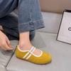 Women's Mary Jane Shoes Round Toe Elastic Band Shallow Four Seasons Flat Shoes Concise Leisure Dress Jeans Women's Singles Shoes