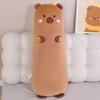 3 Sizes Cartoon Capybara Long Body Plush Pillow Cotton Stuffed Chubby Capybara Throw Pillow Kawaii Bedroom Decor Kids Gift