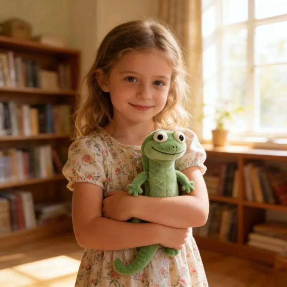 Movie Hoppers Lizard Tom Plush Toy Soft Stuffed Animal Doll Cute Cuddly Bedtime Companion For Kids Toddler Birthday Girl Gift