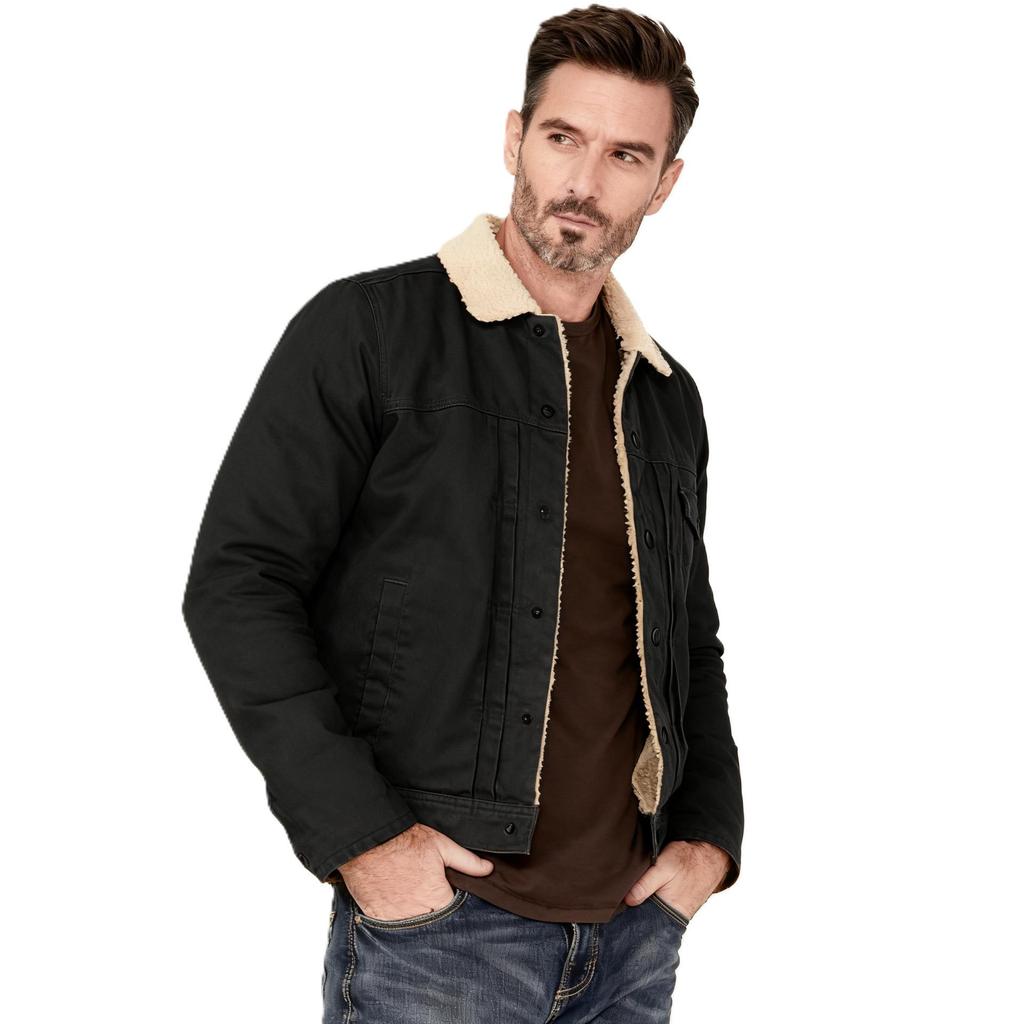 Men's Plus Velvet Autumn-Winter Cotton Workwear Coat - High Quality, European Large Size, Stylish & Handsome