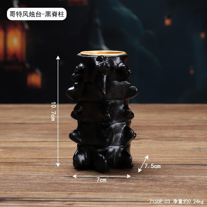 Halloween Skull Candlestick Creative Ghost Hand Ornament Ghost Festival Arrangement Props Horror Atmosphere Skull Candlestick