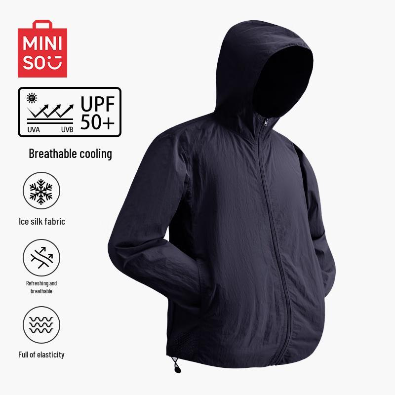 MINISO Men's UPF50+ Cooling Hooded Sun Protection Jacket