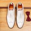 Чоловіче Повсякденне Шкіряне Взуття в Корейському Стилі - Універсальні Британські Формальні Кросівки