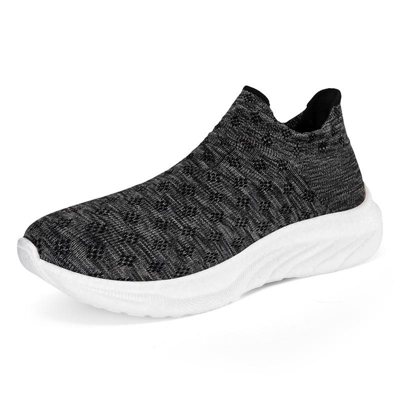 New casual mesh shoes fly-woven large-size men's and women's casual shoes lightweight soft-soled couple's sports shoes socks shoes