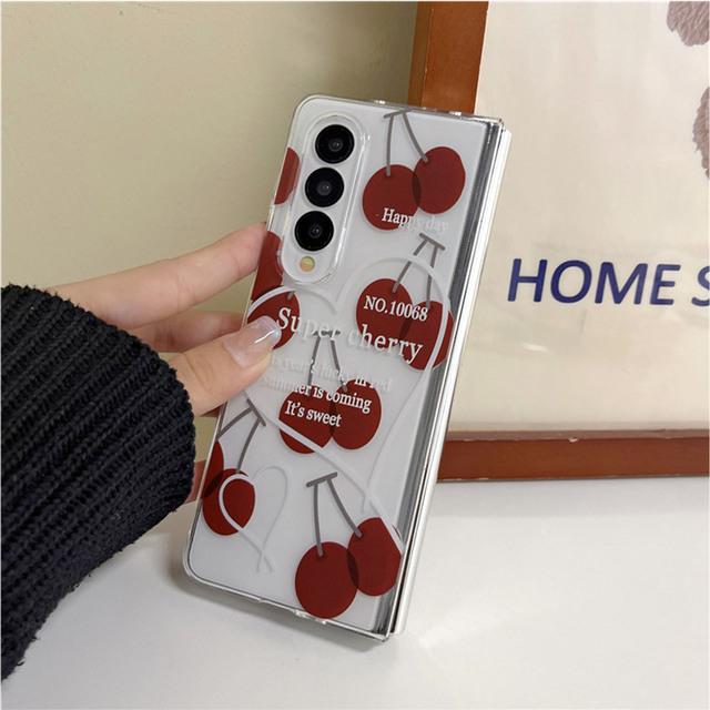 

Прозрачный жесткий чехол для Samsung Galaxy Z Fold 3 4 Galaxy Z Filp3 4 Clear Love Heart, чехол для телефона, милый противоударный чехол для женщин For Galaxy Z Fold 3 чистый