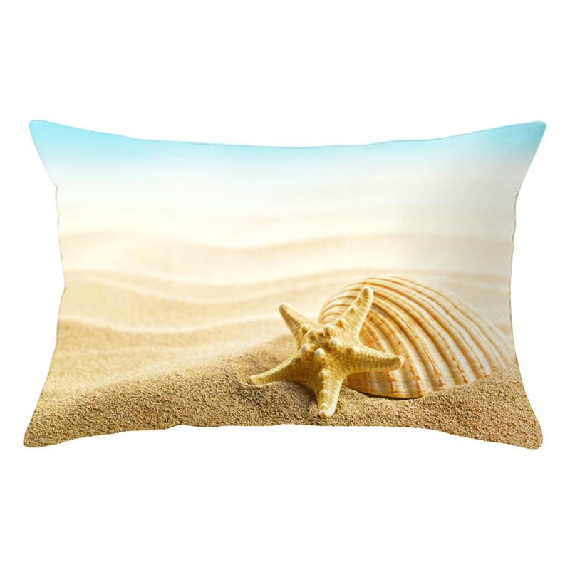 30x50cm Ins Sommer Strand Kissenbezug Meer Seestern Muschel Shell Kissen Abdeckung Sofa Hause Dekoration Landschaft Polyester kissenbezüge