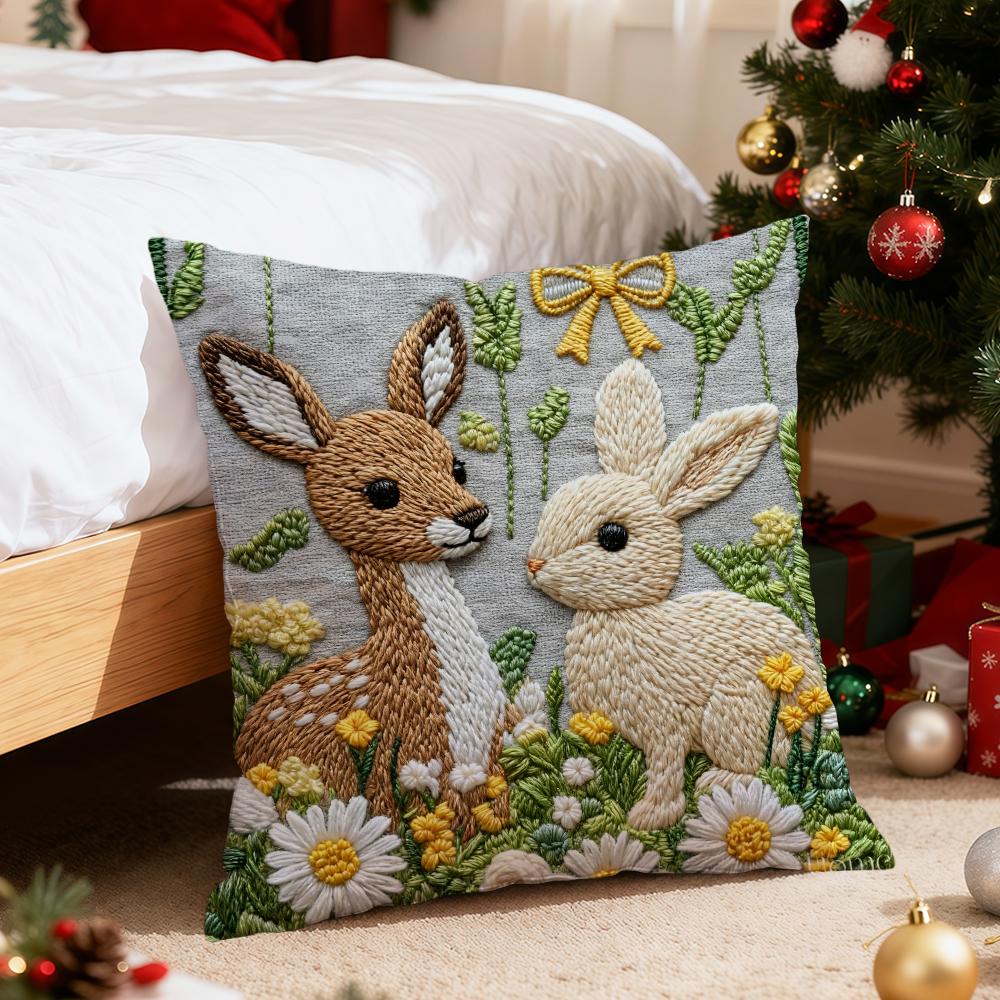 Christmas-Themed Texture Cushion Cover For Pillow Printing Sofa Decoration Home Car Room Coffee Shop Office Nordic Simplicity