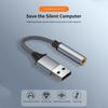 USB to 3.5mm Audio Jack Adapter USB to 3.5mm Headset/Microphone USB to 3.5 Jack Adapter External Stereo Sound Card 15CM