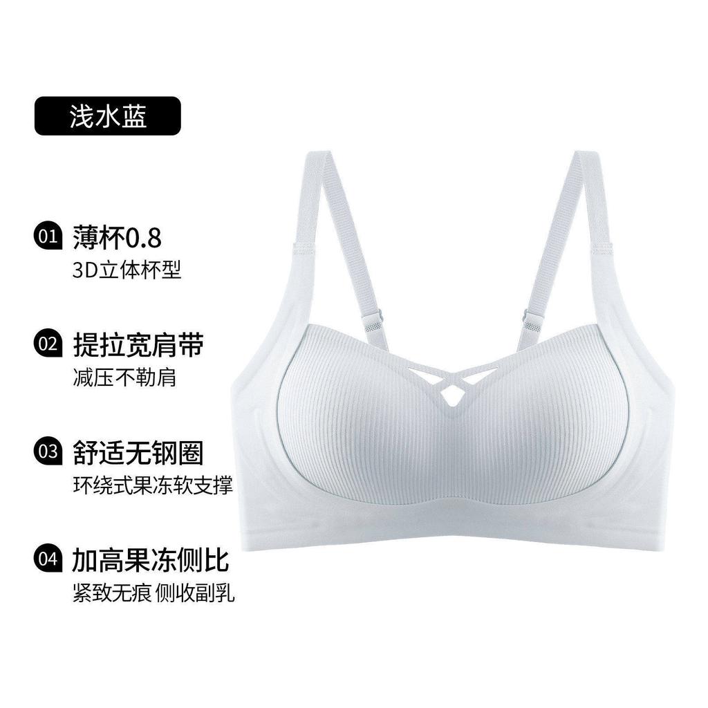 New soft support underwear women gather small breasts without steel rings, light and thin upper support anti-sagging and anti-expansion bra