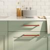 VidaXL Cabinet Handles 5 Pcs, Cupboard Handles, T-Shaped Handles Kitchen Home Interior, Bronze 192 Mm Steel 155408
