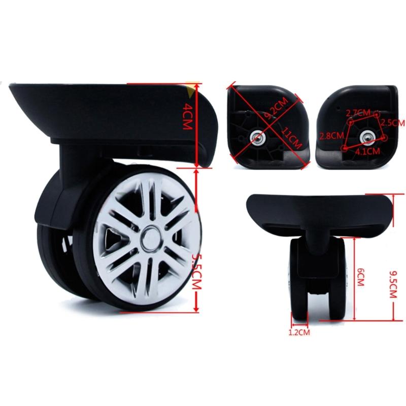 Trolley-Gepäckräder, Gepäck-Schwenkräder für links und rechts, DIY-Koffer-Ersatzteile für die meisten Koffer