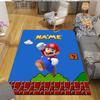 Custom Name,Mario Home Sofa Decoration for Living Room & Bedroom, Non‑Slip Play Flannel Floor Mat for Game Room