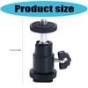 Metal Ball Head Hot Shoe Mount Adapter with 360 Degree Rotation for Standard 1/4 Inch DSLR Cameras LED Photography Lights