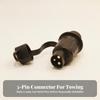 3Pin Trailer Plug with Mounting Flange | Metal terminal Terminals, Molded Body,