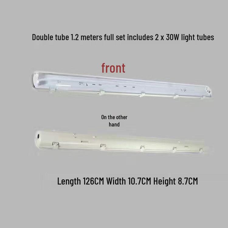 T8 Waterproof Double/Single LED Fluorescent Lamp Set, Dustproof & Explosion-Proof, Daylight Lamp Holder